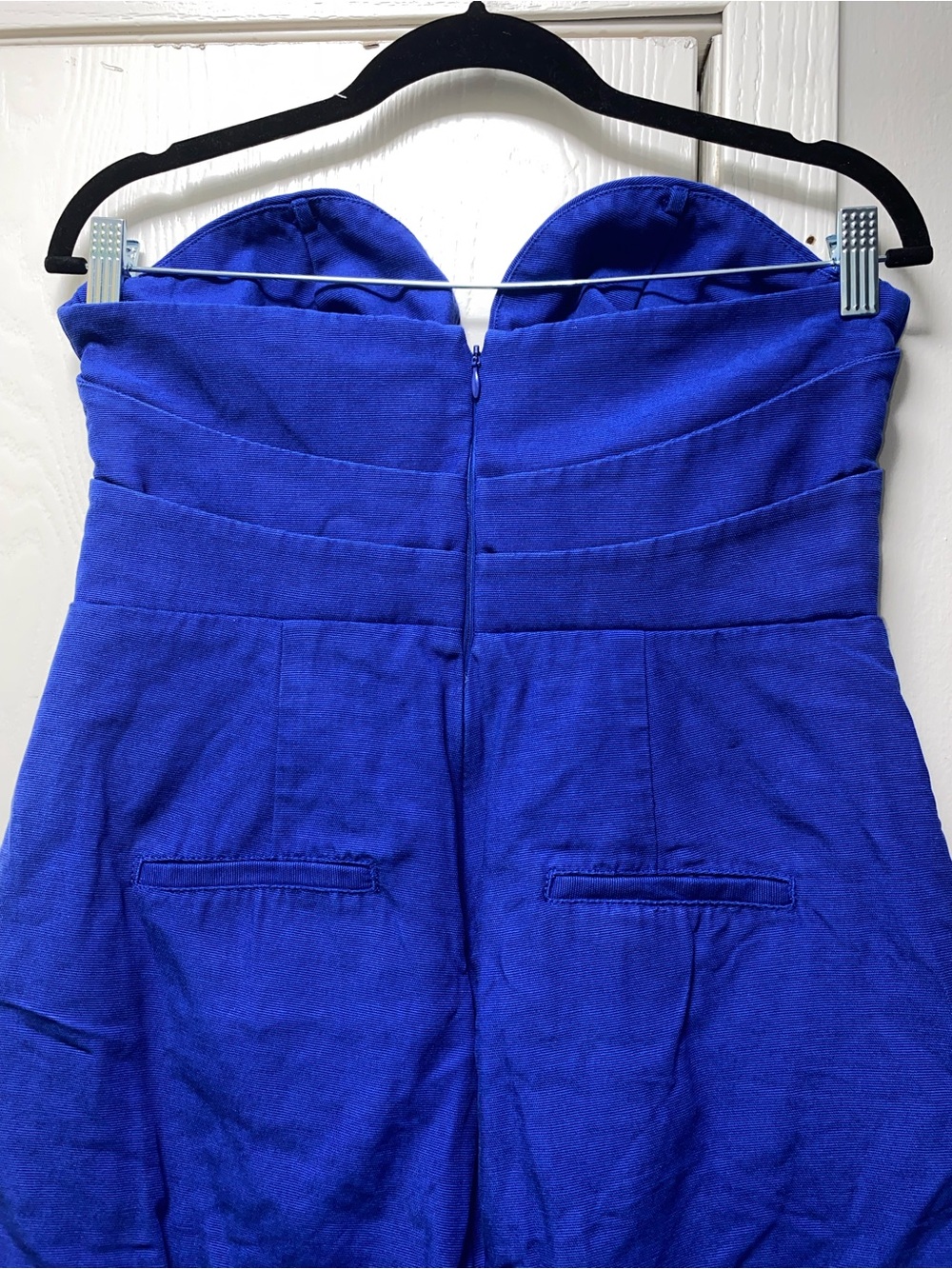 FARM Rio Cobalt Blue Strapless Jumpsuit Sweetheart Bust Size Medium - Picture 11 of 16